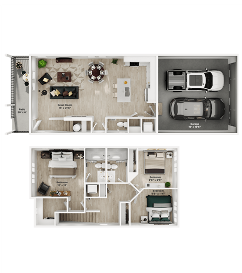 a floor plan of a 1 bedroom apartment